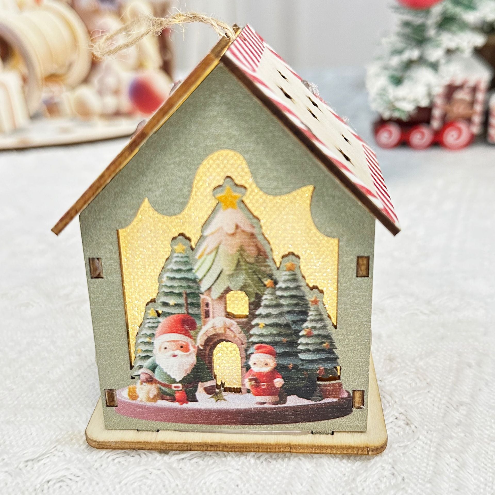 Christmas wooden ornament