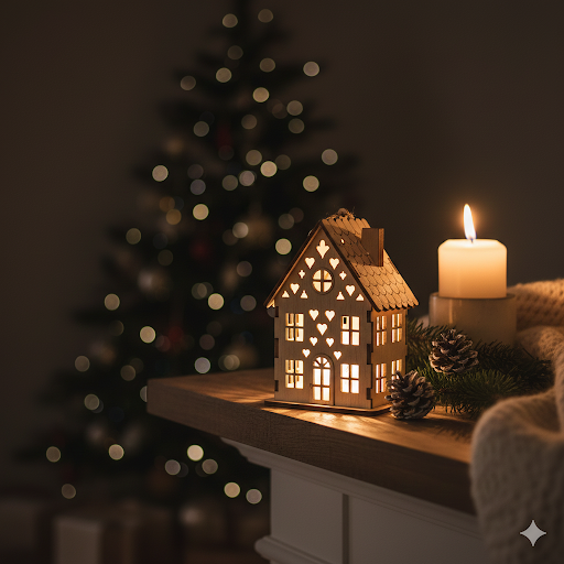 Christmas wooden ornament