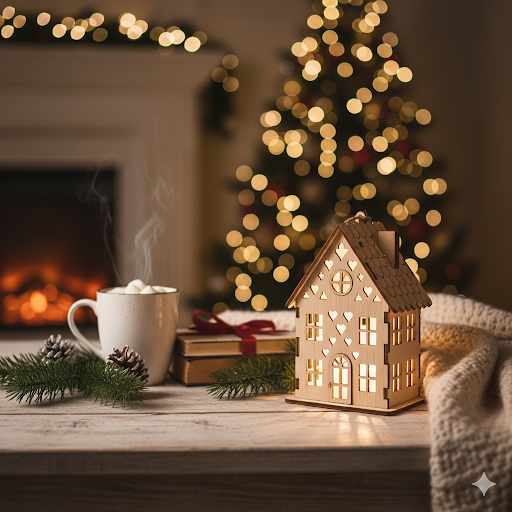 Christmas wooden ornament