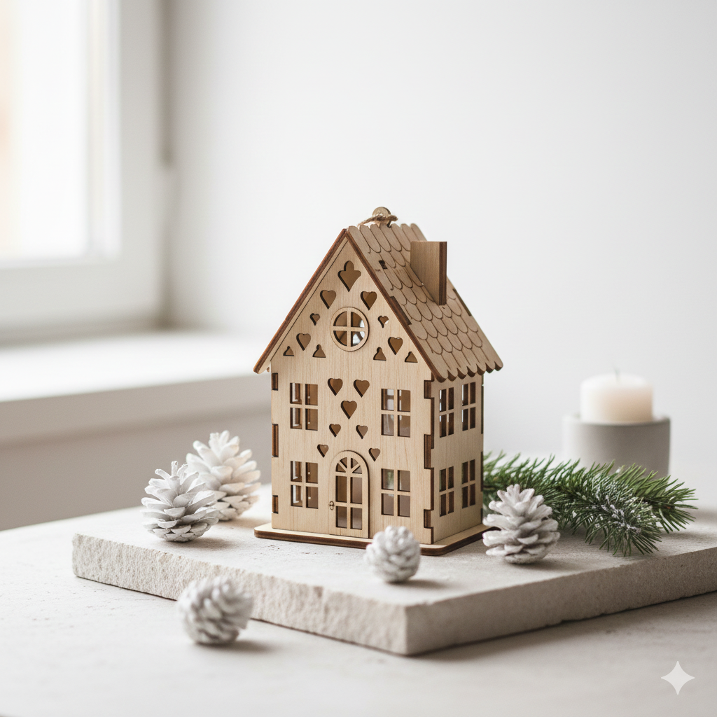 Christmas wooden ornament