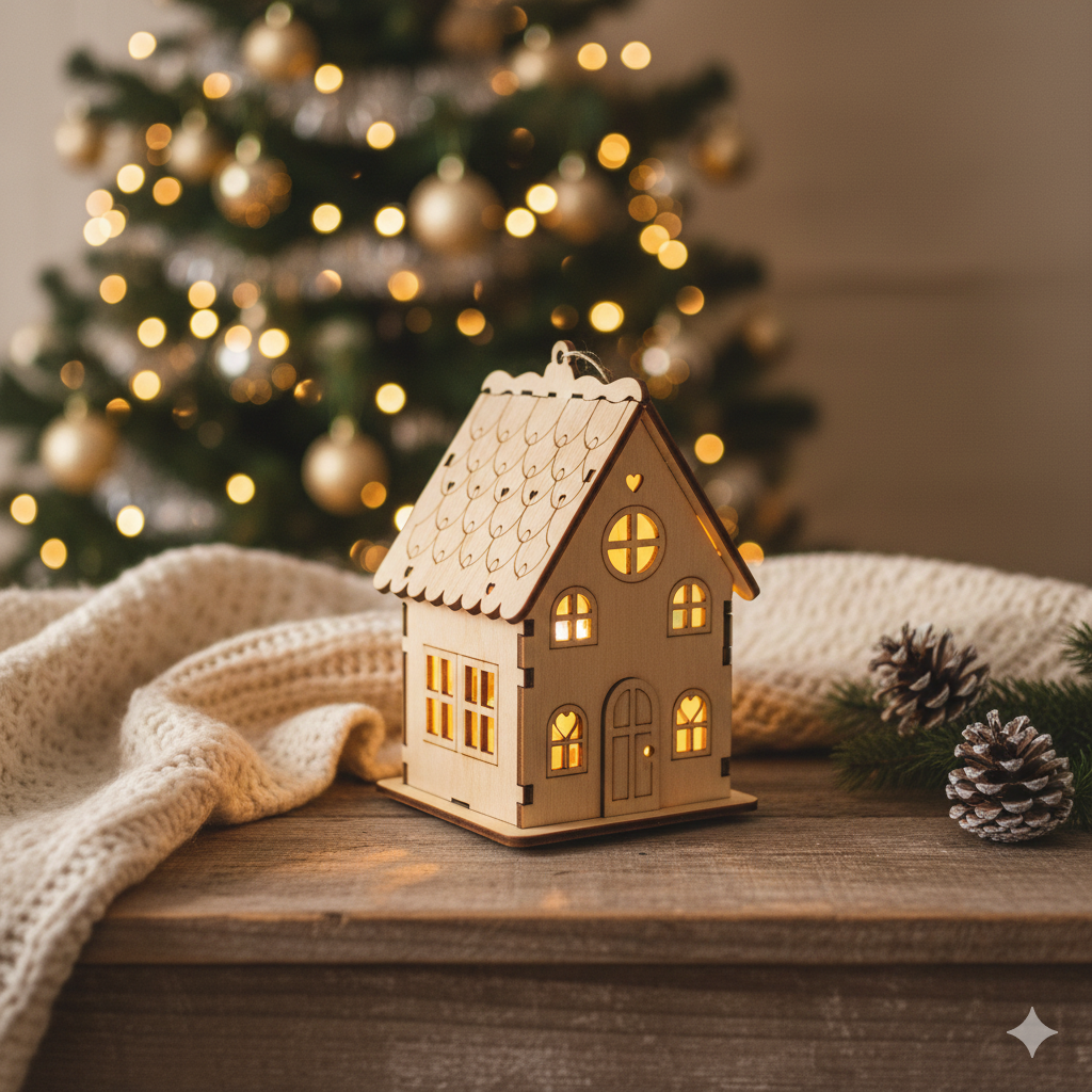 Christmas wooden ornament