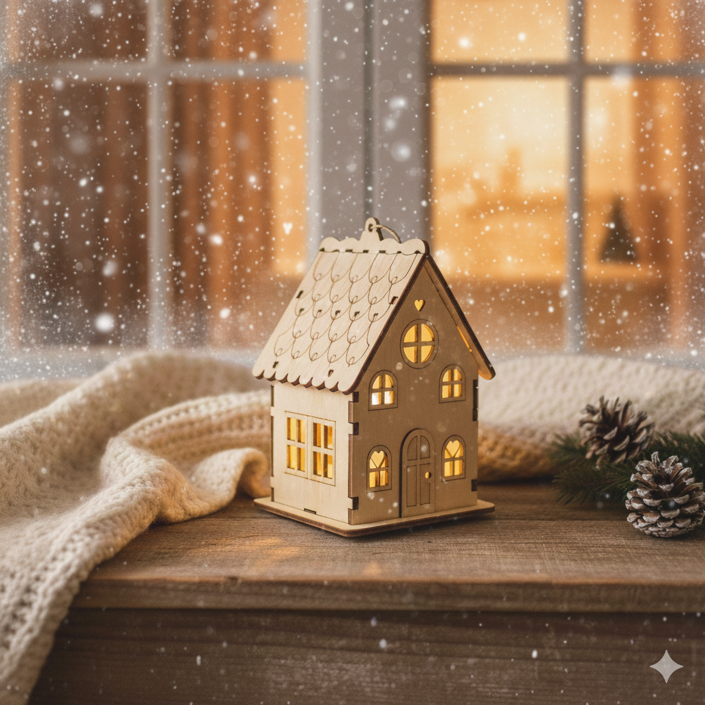 Christmas wooden ornament